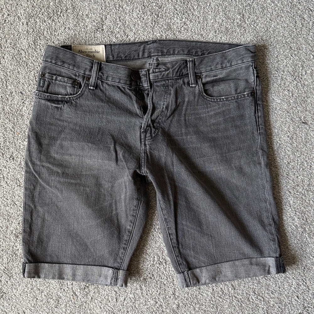 Abercrombie & Fitch Charcoal Denim Shorts